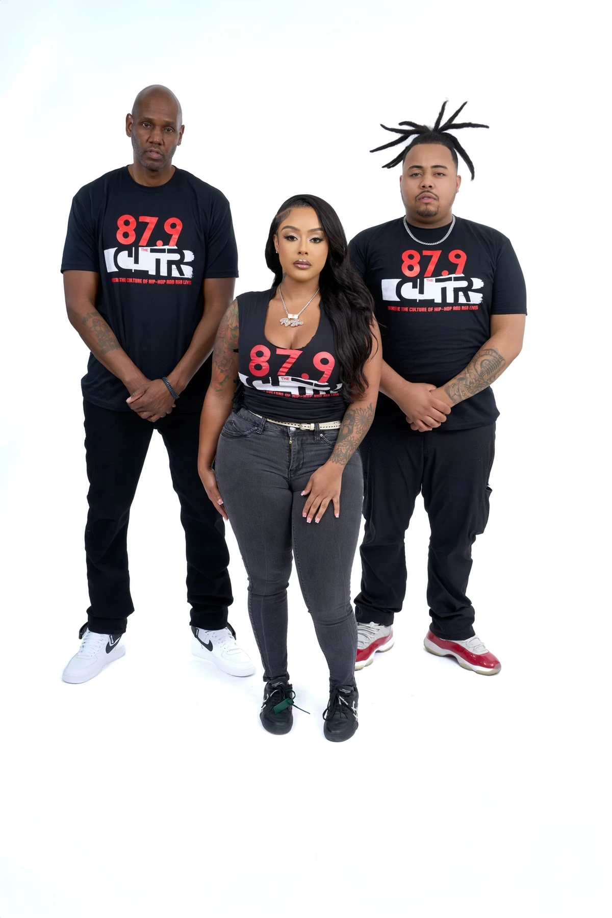 The DJs of 87.9 The Culture: DJ Mista Soull, DJ Tristin Trip, and Ray Bae the DJ.