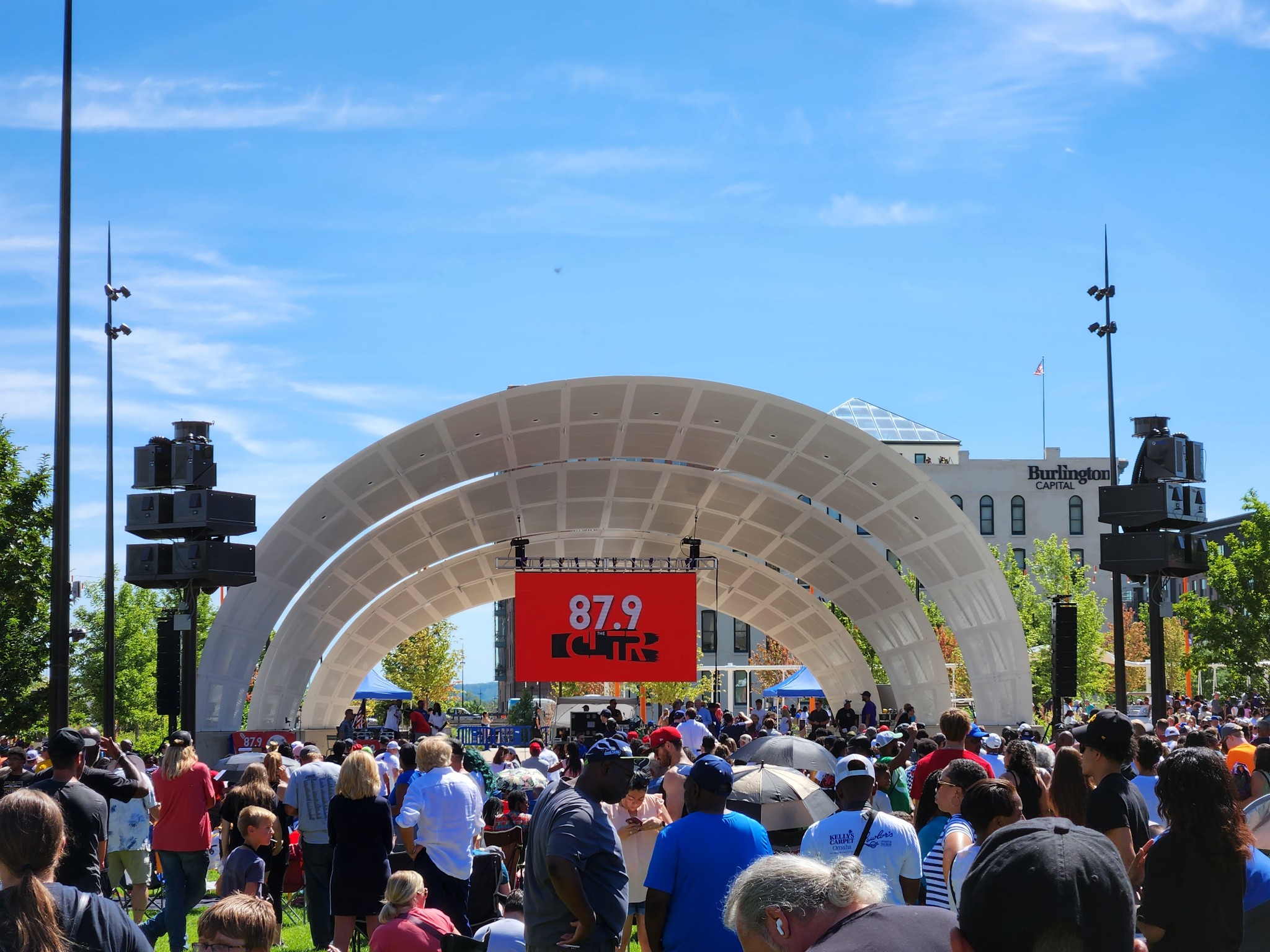 87.9 The Culture hosting a large concert in downtown Omaha.